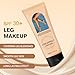 Leg Makeup Waterproof with Brush, No Transfer Body Makeup for Legs Full Coverage Waterproof Concealer, Scar & Tattoo Cover Up for All Skin Tones, Long Lasting Makeup (#02)