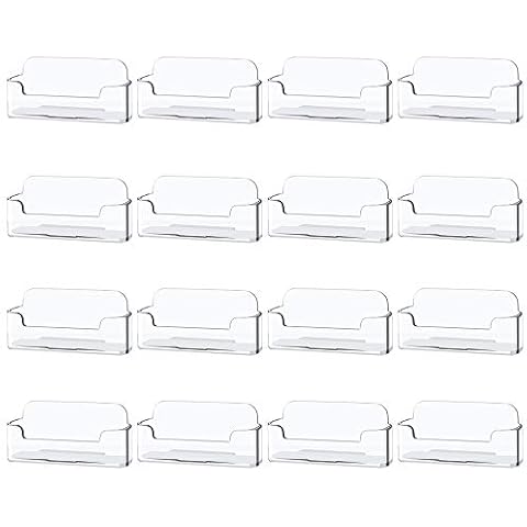 16 Pack Clear Desktop Business Card Holder Display Cover