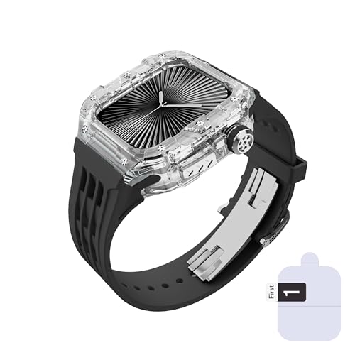 Apple Watch�Ƃ̌݊������� Series 11/10/9/8/7/6/5/4�EUltra 3/2/1�ESE 3/2/1�E49mm�E46mm�E45mm/44mm �A�b�v���E�H�b�` ��̌^ ���� �P�[�X �J�o�[ �V���R�� �o���h �X�e�����X �o�b�N��