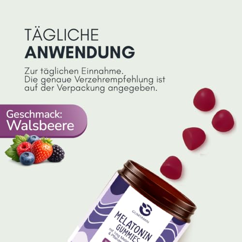 Gumtamin Sleep Melatonin Gummibärchen, 1mg, zuckerfrei – Ansicht 4