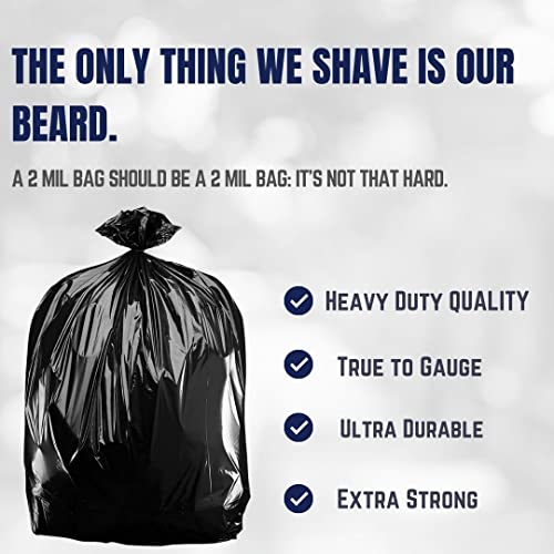 Plasticplace - W65Ldbtl2Rl 64-65 Gallon Trash Can Liners For Toter │ 2.0 Mil │ Black Heavy Duty Garbage Bags │ Rolls │ 49” X 59” (50 Count) #TOP2