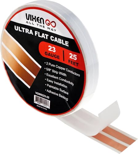 Hidden Flat Wire 2 Conductor 23 Gauge Cable 25FT