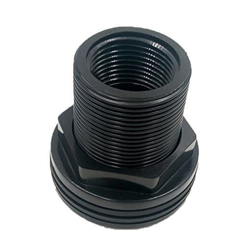 1" Bulkhead Abs Threaded X Threaded Npt Standard 2-Pair (4-Pack) Nbr Rubber Gasket #TOP5