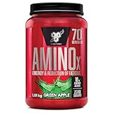 BSN Nutrition Amino X Supplement with Vitamin D, Vitamin B6 and Amino Acids, Green Apple Flavour, 70 Servings, 1 kg