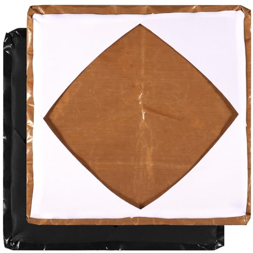KTZCTPCA 2Pcs 15 x 15 in Heat Press Covers, High Temp Resistant, Non-Stick, Teflon + Glass Fibre, Black White