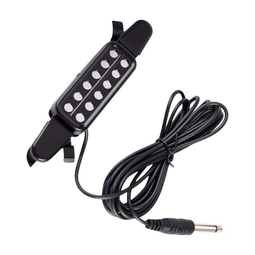 12 Hole Sound Hole Pickup Acoustic Guitar Transducer Amplifier with Volumes Tone Tuner Guitar Sound Hole Pickup
