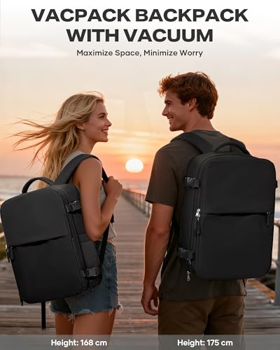 Image of coofay Vacuum Backpack Travel with Pump Airbag Travel Backpack with Vacuum System Mochila de Viaje Compresion al Vacio Easyvacpack Vacpack Backpacks for Traveling Carry on Luggage