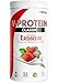 Produktbild Vegan Protein Pulver ERDBEERE 1kg - V-PROTEIN - Pflanzliches Eiweißpulver auf Erbsenprotein-Basis mit 73,1% Eiweiß-Gehalt - optimale Protein-Wertigkeit - veganer Protein-Shake ohne Soja & Weizen