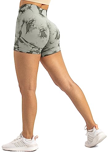 Image of GILLYA Workout Shorts for Women 3.6 Inch Scrunch Butt Lifting High Waist Seamless Biker Shorts for Running Gym Yoga