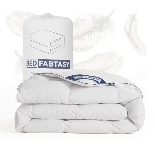 BedFabtasy Premium Daunendecke 200x200cm Sommerdecke, Leichte Sommer...