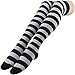 TOOPOOT Striped Thigh High Socks Over Knee Girls Halloween Cosplay (Black)