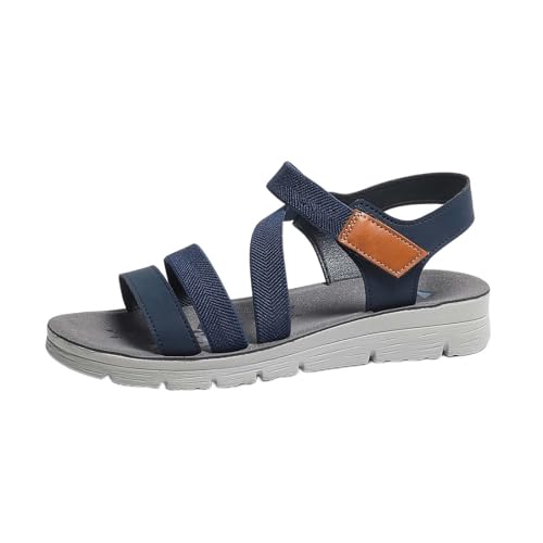 Sandales femme confort en cuir et pantoufles plateforme de marche