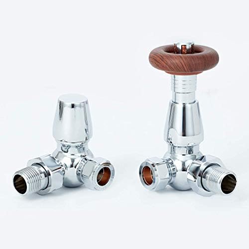 Greened House Oxford Traditional Chrome Angled Thermostatic Radiator ...