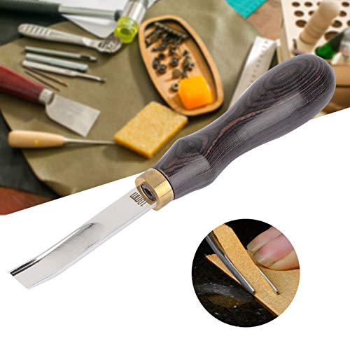 YYOYY Leather skiver knife Skiving tool, French edger, Edge paint leather French skiver(Black 10MM)