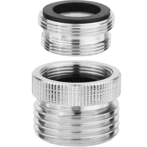 Faucet Adapter, Faucet Adapters Thread Adapter, 22 Internal Thread to 3/4 GHT External Thread Connector, Faucet Hose Attachment Sink Adapter for Kitchen and Bathroom