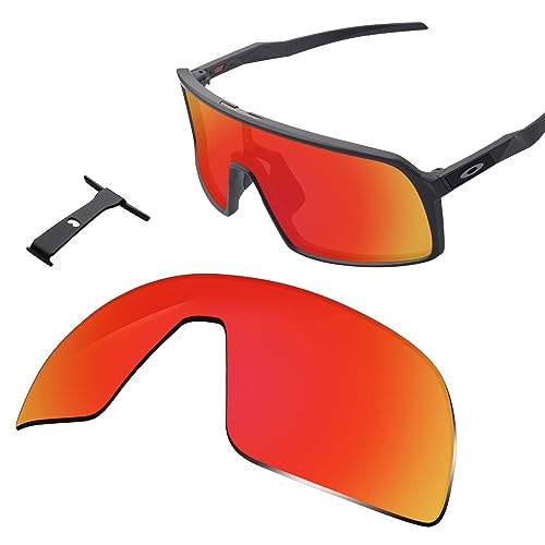 Image of 100% Precise-Fit Replacement Sunglass Lenses & Black Wicket for Oakley Sutro OO9406