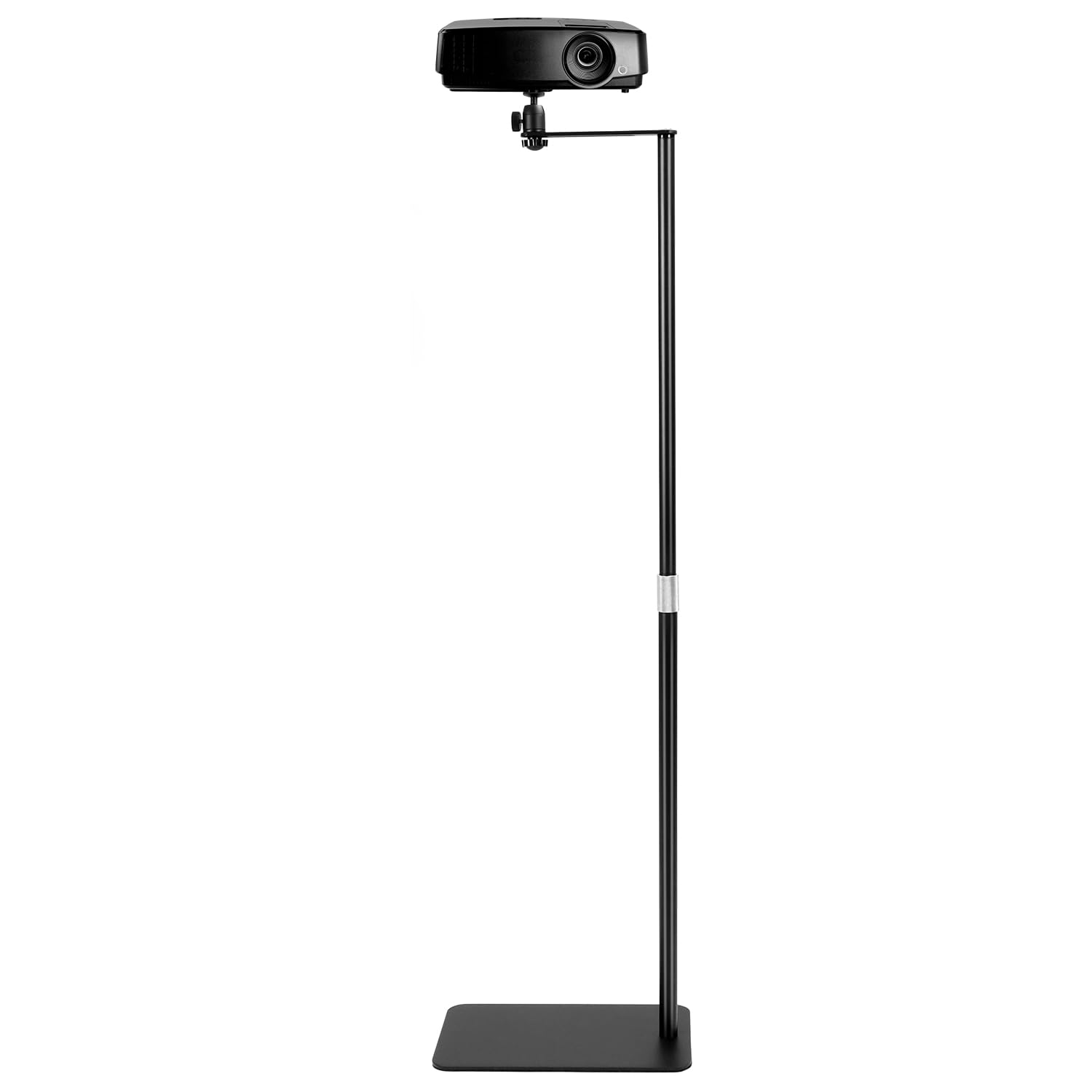 QWORK® sta-bureau in hoogte verstelbaar 60-120 cm, ruimtebesparende laptopstandaard projectorstandaard met 1/4'' kogelkop voor laptop, projector, camera
