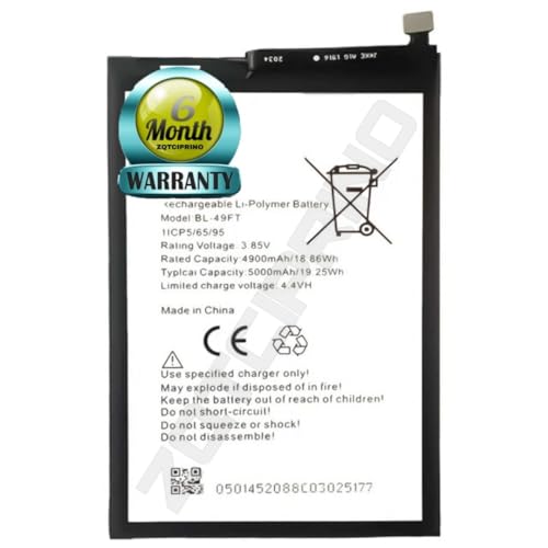 Image of Original BL-49FT Battery for Tecno Spark Go 2020 /Spark 5 / Camon 15 / Pop 4 / KE5 / CD7 /BC2c Battery with 6 Month Warranty ****(R22)
