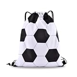 Sudaporn Soccer Backpack Gym Drawstring Bag for Daughter Son Soccer Player Lover Sports Theme Birthday Party Snack Treat Bags Shoulder Cinch Goodie Bag Sport Party Favor Travel Workout Storage Bags