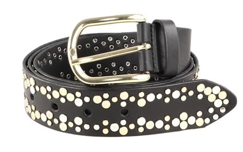 Ceinture Vanzetti cuir noir 35mm W65 accessoire mode en cuir véritable