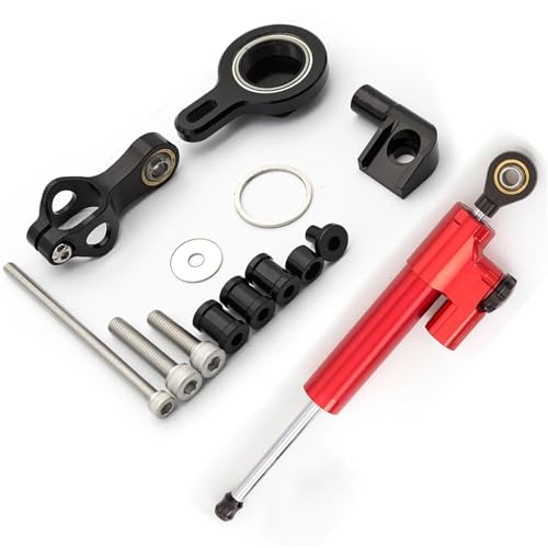 Stabilisator Fit Für Yamaha YZF R1 1998-2001 CNC Motorrad Lenkungsdämpfer Stabilisieren Dämpfer Halterung Montage Kit Stoßdämpfer(Red set)