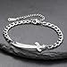 VASSAGO Zulfiqar Bracelet for Women Men Stainless Steel Imam Ali Sword Islamic Arabic Bangle Braided Rope String Islam Muslim Jewelry (silver bracelet)