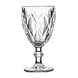 YUNGYE 300ml Vintage Cristal Verre à vin Flûtes à Champagne Coupe du Cocktail Lunettes de soirée de Mariage Bar Gobelets Cuisine jus Boisson Tasse (Capacity : 240ml, Color : Transparent Ripple)