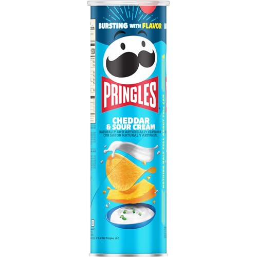 Image of Pringles Cheddar & Sour Cream Potato Crisps, 158 g, Ligth Blue, Medium (3800013895)
