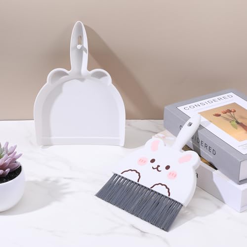 Wanmu Mini Besen und Kehrschaufel Set Handfeger und Schaufels Klein Tischbesen mit Schaufel Tragbar Schaufel & Besen Set Handbesen mit Schaufels für Haus Büro die Reinigung von Tischoberflächen