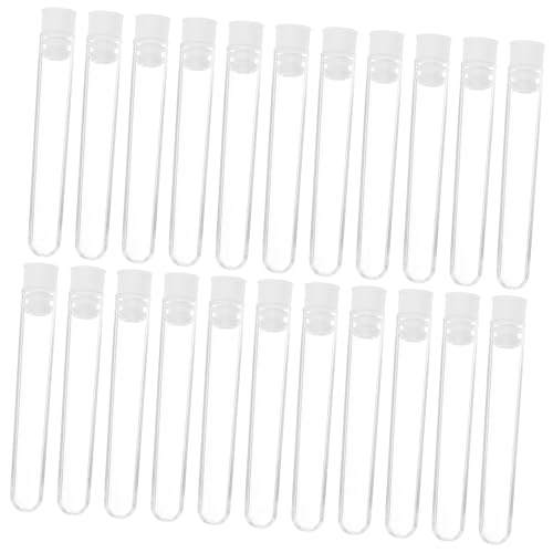 NAMOARLY 50pcs Mini Plastic Test Tubes for Boys and Girls Lab Test Tube Set Lids 6ml Portable Leakproof for Science Experiments Birthday Parties