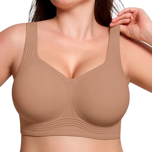 Image of ProKloud Jelly Bras for Women No Underwire Wireless Bra with Support and Lift Full Coverage Plus Size Comfy Seamless Bra