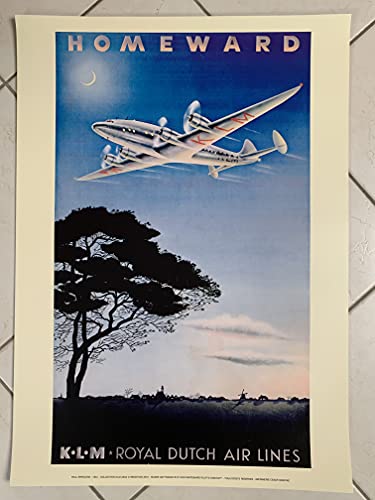 Affiche KLM Homeward Paul Erkelens 1944 le cadeau de collection idéal pour passionné d'aviation