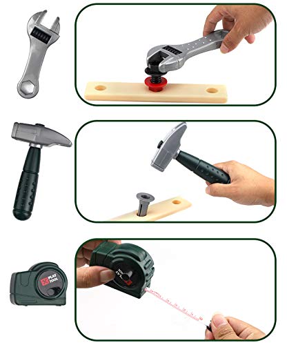 STEAM Life Kids Toddler Tool Set - Toy Tool Set with Electric Toy Drill, Kids Tool Box, Play Tools for Kids 2 3 4 5 6 7 Year Old Girls Boys Gifts for Birthday, Tool Set for Kids Toddler Baby Age 2-8