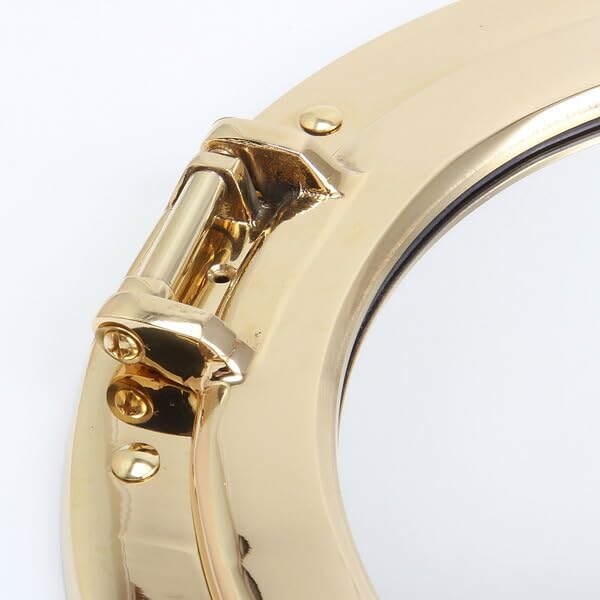 Amazon.co.jp: (丸窓 PORTHOLE ミラー)(LIM010-PB) 金色 ゴールド