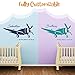 Custom Name Transportation Theme - Airplane in The Sky for My Baby - Baby Boy/Girl - Wall Decal Nursery for Home Bedroom Children (AM) (Wide 40