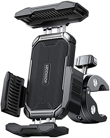 JOYROOM Motorcycle Phone Mount, Bike Phone Holder for Bicycle - 2023 Newest Security Clamp - One Hand Operation Handlebar Phone Mount for ATV Scooter for iPhone, Samsung, More 4.7"- 7.2" Cell Phone