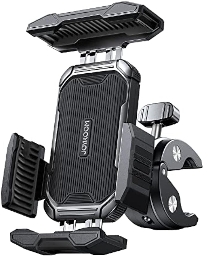 JOYROOM Motorcycle Phone Mount, Bike Phone Holder for Bicycle - 2023 Newest Security Clamp - One Hand Operation Handlebar Phone Mount for ATV Scooter for iPhone, Samsung, More 4.7"- 7.2" Cell Phone