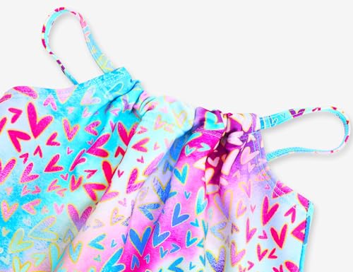 Image of TENVDA Girls Swimsuit 2-Piece Halter Tankini Set Beach Sport Bathing Suit UPF 50+ Swimwear