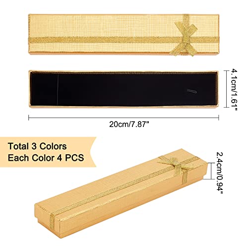 Ph Pandahall 12Pcs 2.7X2X1 Inch Cardboard Jewelry Boxesgift Box Small Earring Gift Box With 2Pcs 3 Colors Long Cardboard Jewelry Case 7.8X1.6X0.9 Necklace Bracelet Watch Gift #TOP2