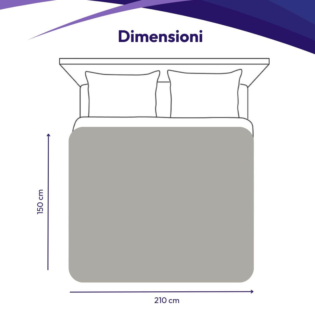 Coperta pesante, 150 x 210 cm, 7 kg, anti-stress, coperta per terapia e pesante coperta per dormire, per dormire profondamente e per un migliore recupero, coperta pesante 100% OEKO-TEX