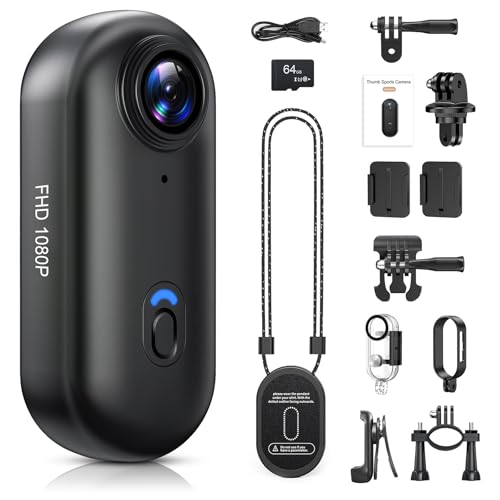 Poat Action Camera, Mini Pov Camera for vlogging, IPX7 Water...