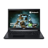 Acer Aspire 7 AMD Ryzen 5 Hexa Core 5500U 15.6 inches Gaming Laptop (16GB/512GB SSD/Windows 11 Home/4GB Graphics/NVIDIA GeForce GTX 1650) A715-42G, Black, 2.15Kg