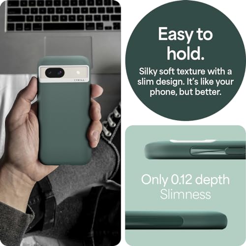 Image of Spigen Cyrill UltraColor | Google Pixel 8a Case | Green Pixel 8a Back Cover | TPU+Poly Carbonate - Kale