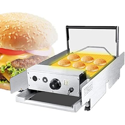 MNSRRN Kommerzielle doppelseitige Aluminiumplatten-Burger-Maschine, Doppelschicht-Backen-Burger-Maschine Antihaft 12 Burger-Heizungs-Brot-Maschine, gebrauchte Küchen Fast-Food-Restaurants