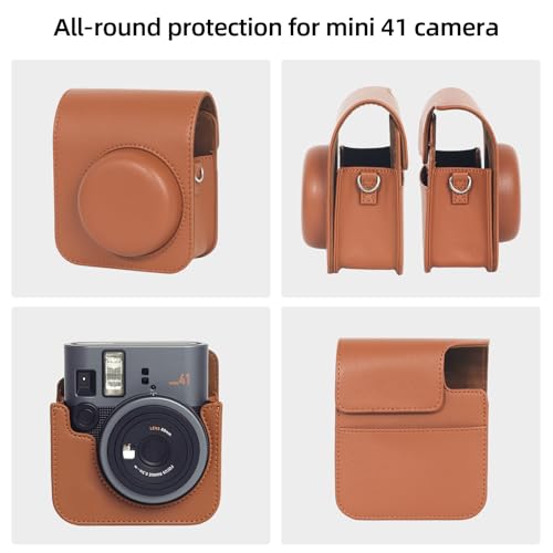 Estuche cámara PU para Instax Mini 41, marrón miniatura 3