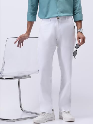 Image of Urbano Fashion Men's Regular Fit Mid Rise Cotton Casual Chinos Trousers Stretch