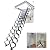 INTSUPERMAI Attic Ceiling Ladder Black Retractable Attic Folding Extension Ladder Loft Stairs Max 10ft Ceiling Mounted Load Capacity 600 Pounds Attic Stairs Pull Down from Ceiling (31.5 x 35.4 inch)