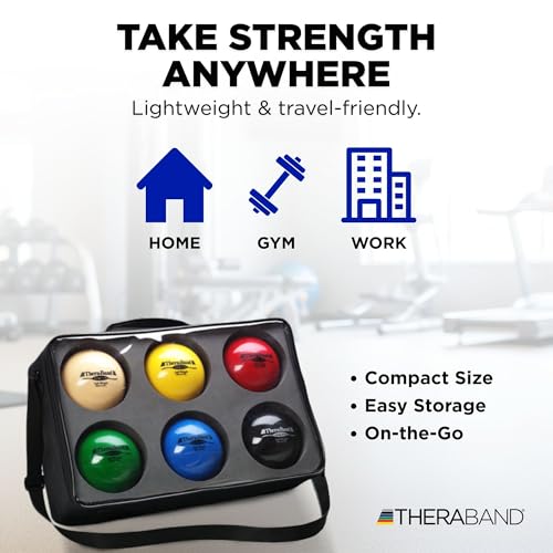 Image of THERABAND Soft Weight 6.6 Lb, 4.5 inch Ball-Shaped Isotonic Exercise Ball | Ball-shaped isotonic soft weight for physical therapy, Pilates, shoulder strength and rehab exercise