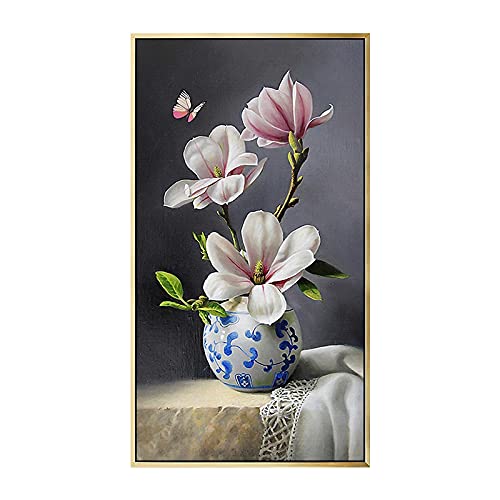 Kits de broderie diamant 5D Magnolia 80x180 cm pour grand salon