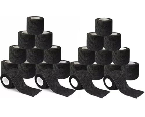 SIKKU Tattoo Tape, 24 Pack Adhesive Bandage Wrap, Sports Wrap,